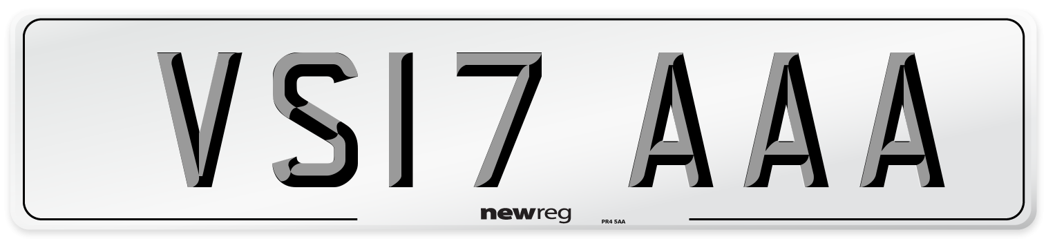 VS17 AAA Number Plate from New Reg
